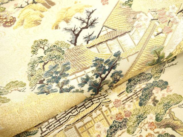 平和屋本店▼六通柄袋帯 唐織 世界文化遺産 本金箔 正絹 逸品 DABI5058op