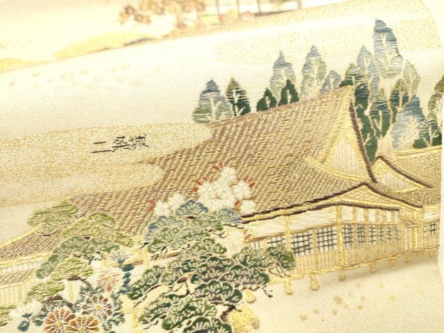 平和屋本店▼六通柄袋帯 唐織 世界文化遺産 本金箔 正絹 逸品 DABI5058op