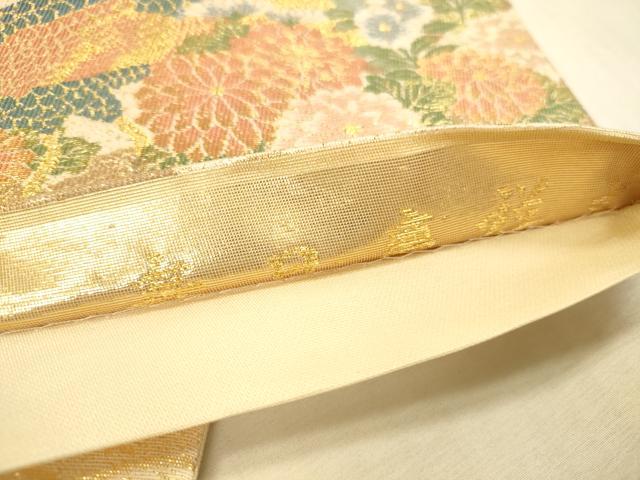 平和屋本店▼六通柄袋帯 春日慶祥文 本金箔 正絹 逸品 DABI5077op