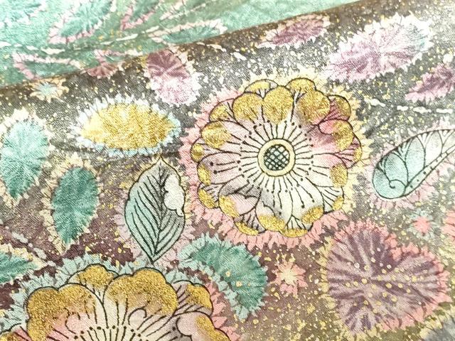 平和屋着物●訪問着 絞り 辻が花 暈し染め 金彩 正絹 逸品 DABI5116op