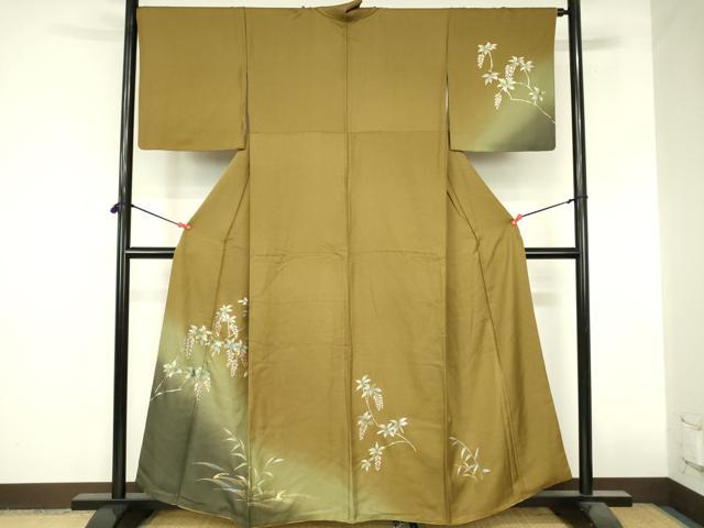 平和屋着物●訪問着 草花 暈し染め 金彩 正絹 逸品 DABI5140op