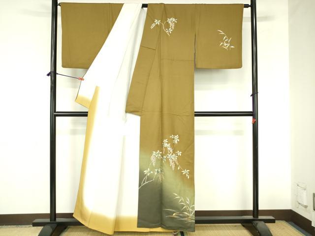 平和屋着物●訪問着 草花 暈し染め 金彩 正絹 逸品 DABI5140op