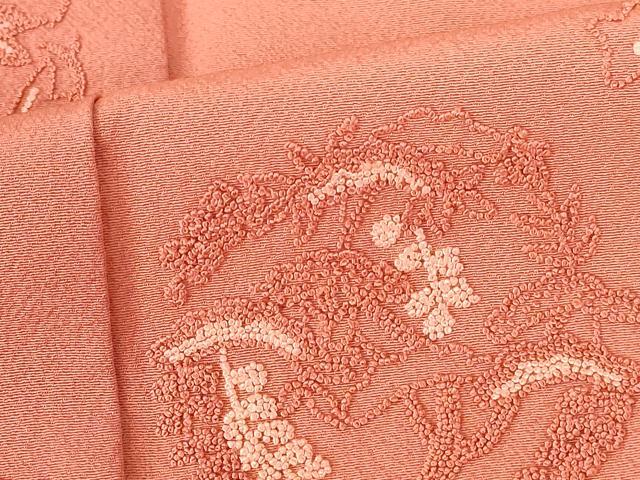 平和屋着物●中国三大刺繍 相良刺繍 総刺繍 訪問着 花松丸文 ロング丈 正絹 逸品 DABI5150op