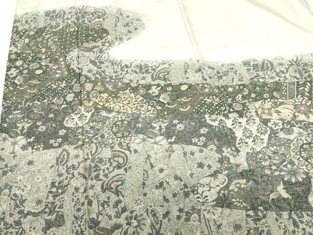 平和屋着物●訪問着 絞り 更紗花文 金彩 正絹 逸品 DABI5163op