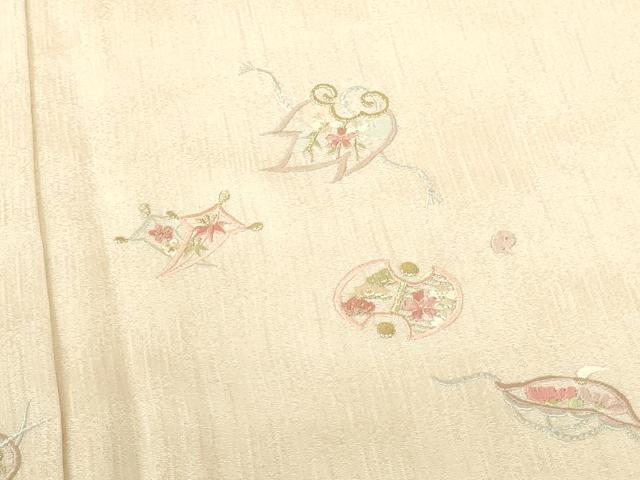 平和屋着物●訪問着 総刺繍 宝尽くし花文 金糸 正絹 逸品 DABI5164op