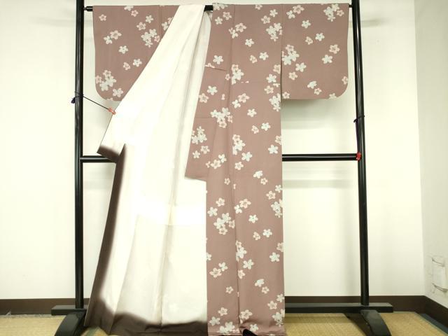 平和屋着物●上質な小紋 舞桜 正絹 逸品 DABI5178op