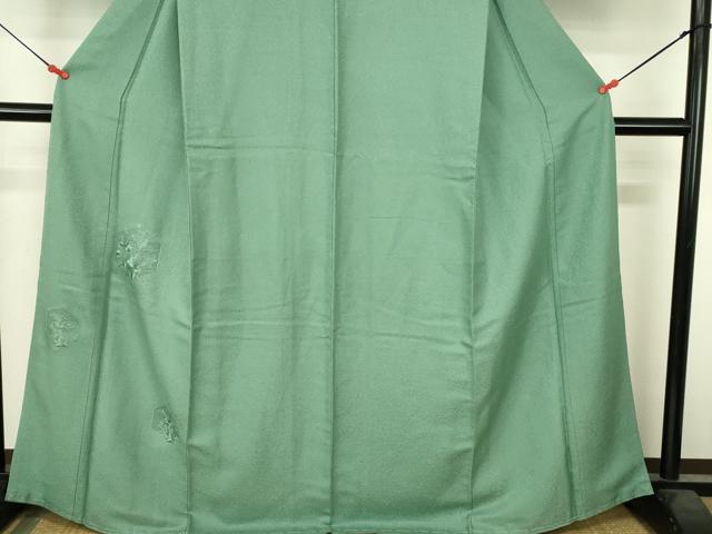 平和屋着物●中国三大刺繍 スワトウ刺繍 汕頭刺繍 総刺繍 色留袖 亀甲花文 薄青色 正絹 逸品 未使用 DABI5179op