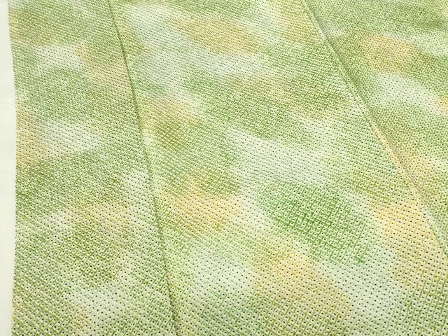 平和屋着物●上質な小紋 総絞り 霞文 暈し染め ロング丈 正絹 逸品 DABI5180op