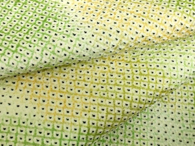 平和屋着物●上質な小紋 総絞り 霞文 暈し染め ロング丈 正絹 逸品 DABI5180op