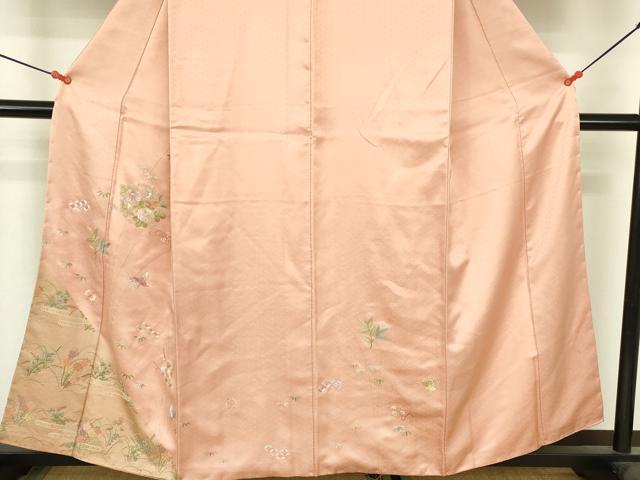 平和屋着物●中国三大刺繍 相良刺繍 総刺繍 訪問着 舞蝶花文 金彩 正絹 逸品 DABI5183op