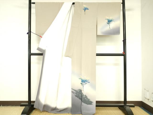 平和屋着物●訪問着 樹林シルエット 暈し染め 正絹 逸品 DABI5198op