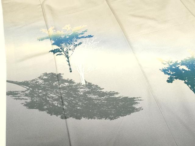 平和屋着物●訪問着 樹林シルエット 暈し染め 正絹 逸品 DABI5198op