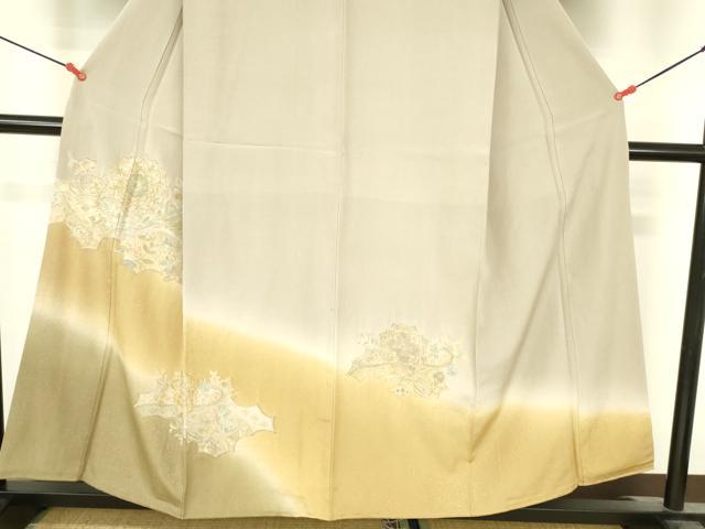平和屋着物●中国三大刺繍 スワトウ刺繍 汕頭刺繍 総刺繍 訪問着 正倉院花文 暈し染め 金彩 正絹 逸品 DABI5205op