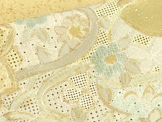 平和屋着物●中国三大刺繍 スワトウ刺繍 汕頭刺繍 総刺繍 訪問着 正倉院花文 暈し染め 金彩 正絹 逸品 DABI5205op
