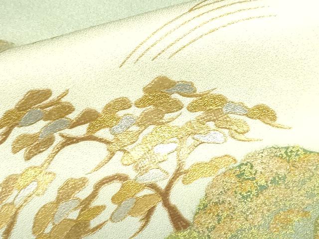 平和屋着物●訪問着 螺鈿 風景人物花文 暈し染め 金彩 正絹 逸品 DABI5207op