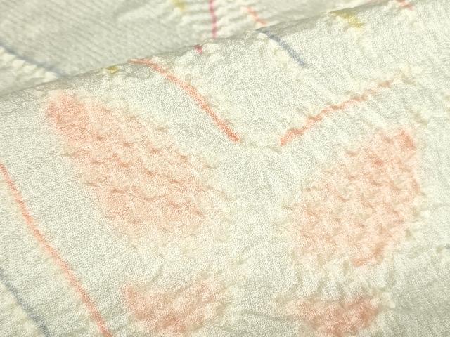 平和屋着物●訪問着 総絞り 舞蝶文 正絹 逸品 DABI5231op