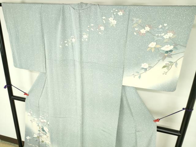 平和屋着物●訪問着 友禅 草花 暈し染め 正絹 逸品 DABI5235op