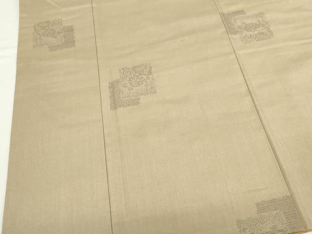 平和屋着物●結城紬 100亀甲 飛び亀甲柄 色紙抽象文 正絹 逸品 DABI5239op