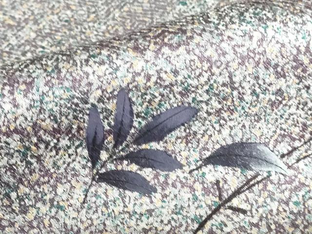 平和屋着物●訪問着 刺繍 舞葉文 暈し染め 正絹 逸品 DABI5252op