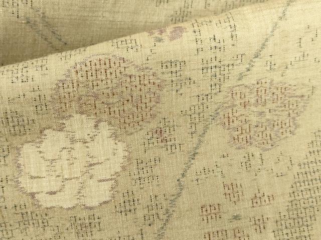平和屋着物●本場結城紬 重要無形文化財 100亀甲 飛鶴花文 正絹 逸品 DABI5255op