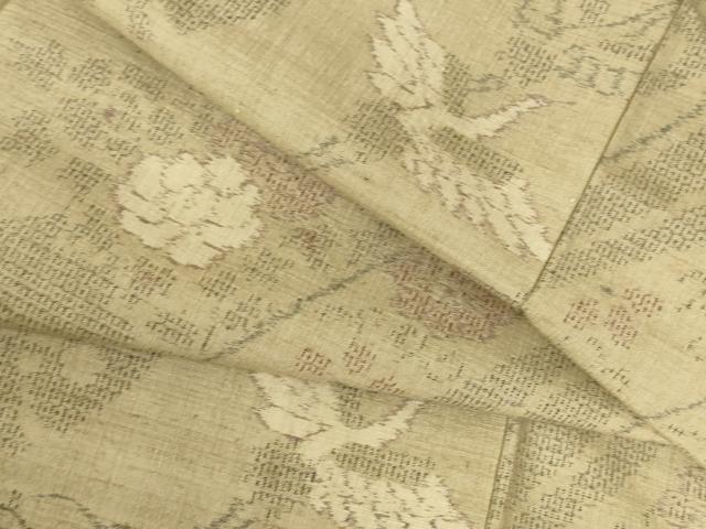 平和屋着物●本場結城紬 重要無形文化財 100亀甲 飛鶴花文 正絹 逸品 DABI5255op