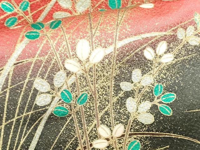 平和屋着物●豪華振袖 花車文 暈し染め 金銀彩 正絹 逸品 DABI5257op