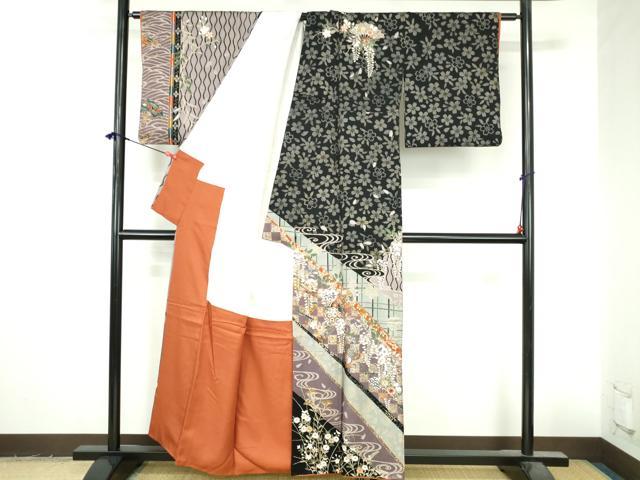 平和屋着物●訪問着 舞桜 立涌花鼓文 金銀彩 正絹 逸品 DABI5268op
