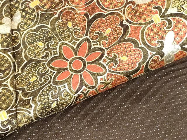平和屋着物●豪華振袖 花唐草文 暈し染め 金銀彩 金通し地 正絹 逸品 DABI5272op