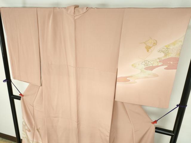 平和屋着物●訪問着 竹屋町刺繍 道長花鳥文 暈し染め 金彩 正絹 逸品 DABI5274op