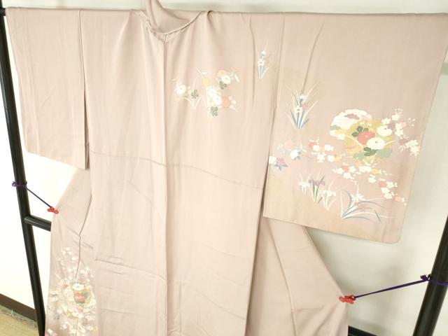平和屋着物●訪問着 雪輪花文 暈し染め 金彩 正絹 逸品 DABI5289op