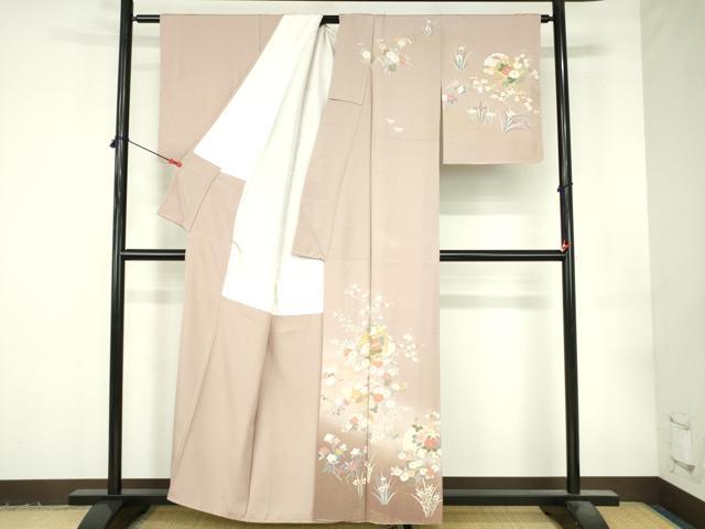 平和屋着物●訪問着 雪輪花文 暈し染め 金彩 正絹 逸品 DABI5289op