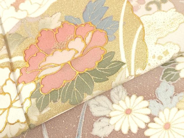 平和屋着物●訪問着 雪輪花文 暈し染め 金彩 正絹 逸品 DABI5289op
