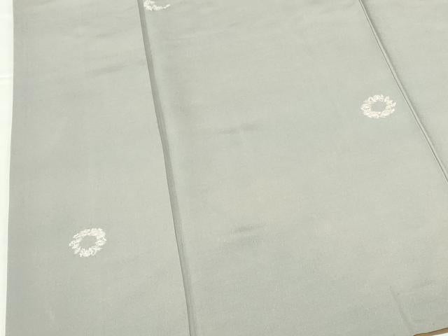 平和屋着物●上質な小紋 総刺繍 花丸文 暈し染め 正絹 逸品 DABI5294op