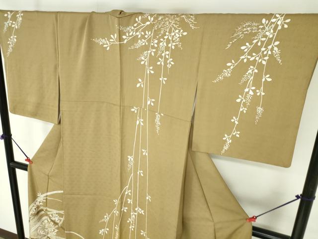 平和屋着物●訪問着 刺繍 草花文 正絹 逸品 DABI5295op