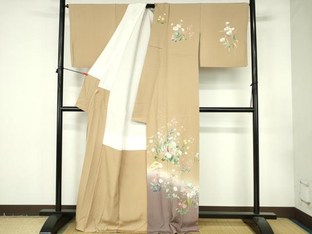平和屋着物●訪問着 友禅 作家物 平安人物花松文 暈し染め 正絹 逸品 DABI5303op