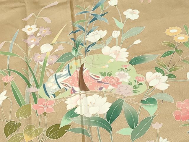 平和屋着物●訪問着 友禅 作家物 平安人物花松文 暈し染め 正絹 逸品 DABI5303op