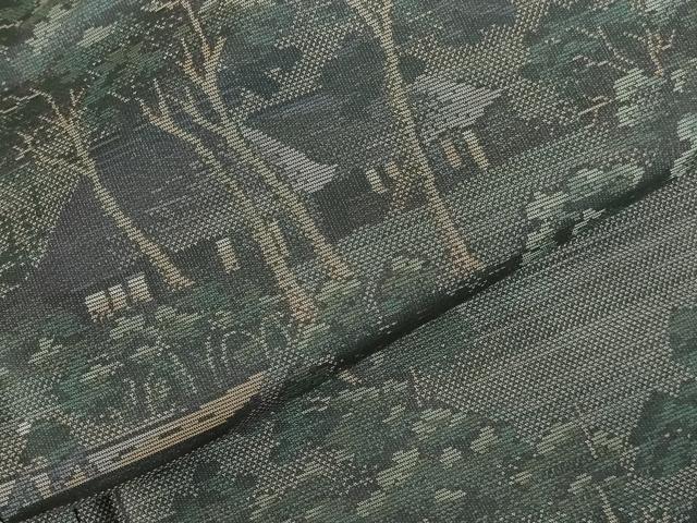 平和屋着物●都喜ヱ門 本場大島紬 9マルキ 風景文 藤絹織物謹製 正絹 逸品 DABI5309op