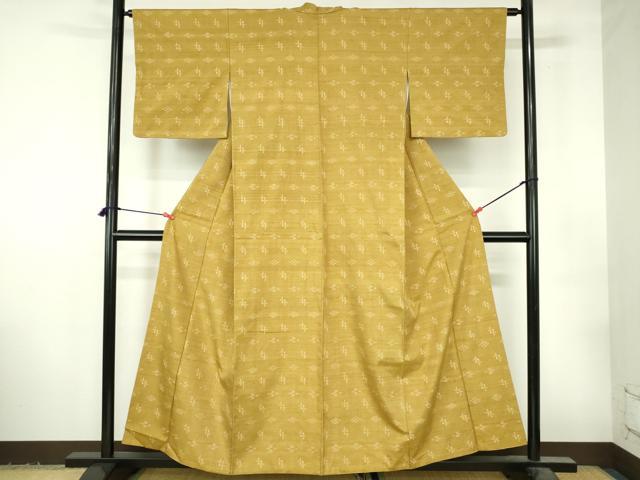 平和屋着物●上質な紬 琉球絣文様 正絹 逸品 DABI5310op