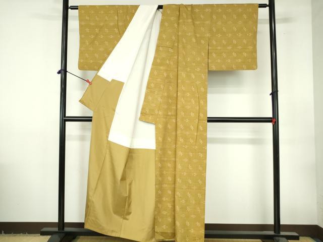 平和屋着物●上質な紬 琉球絣文様 正絹 逸品 DABI5310op