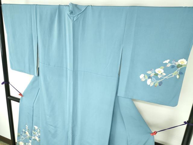 平和屋着物●本加賀友禅作家 柿本市郎 訪問着 枝花 正絹 逸品 DABI5313op