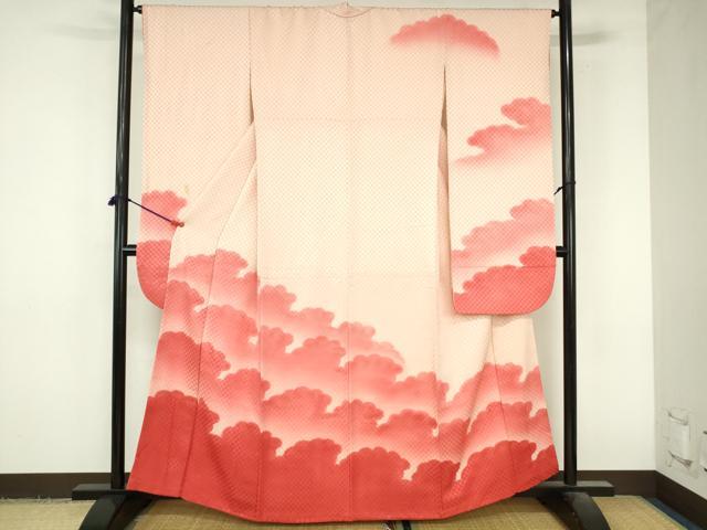 平和屋着物▼豪華振袖 雲文 暈し染め 金通し地 正絹 逸品 DABI5331op
