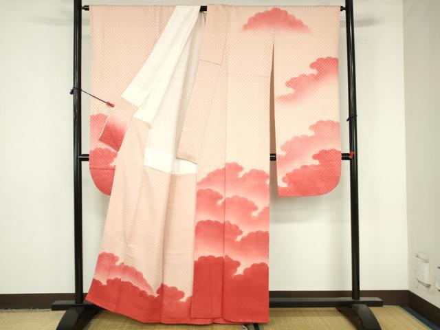 平和屋着物▼豪華振袖 雲文 暈し染め 金通し地 正絹 逸品 DABI5331op