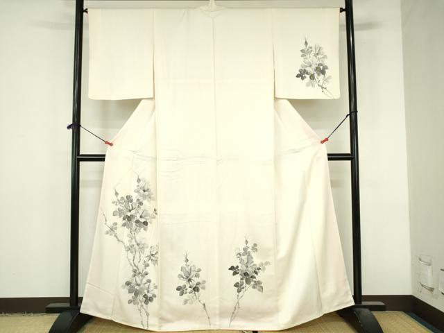 平和屋着物▼訪問着 手描き 草花 金彩 正絹 逸品 DABI5339op