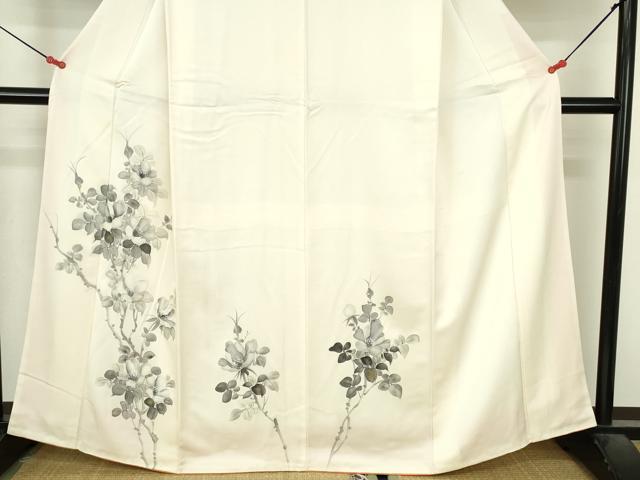 平和屋着物▼訪問着 手描き 草花 金彩 正絹 逸品 DABI5339op