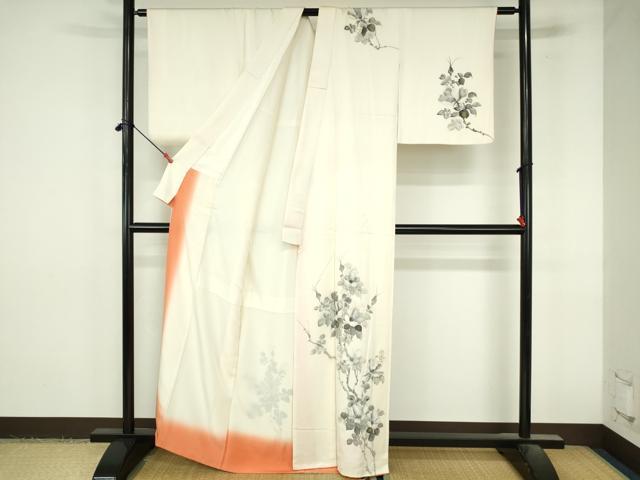 平和屋着物▼訪問着 手描き 草花 金彩 正絹 逸品 DABI5339op