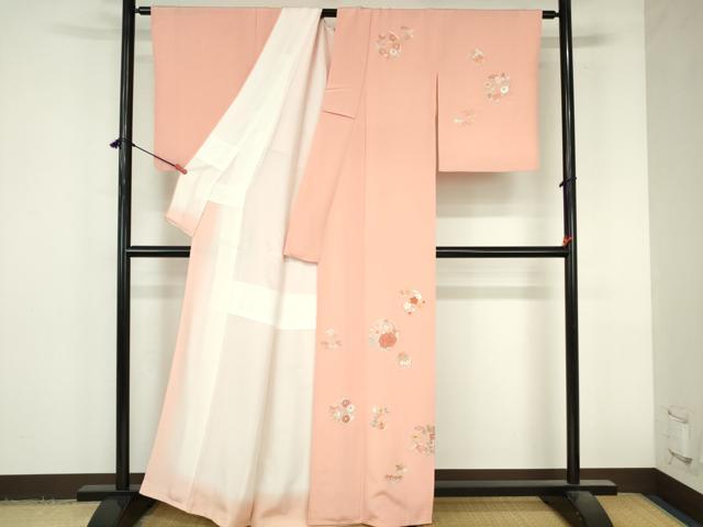 平和屋着物▼訪問着 総刺繍 花丸文 金糸 正絹 逸品 DABI5341op