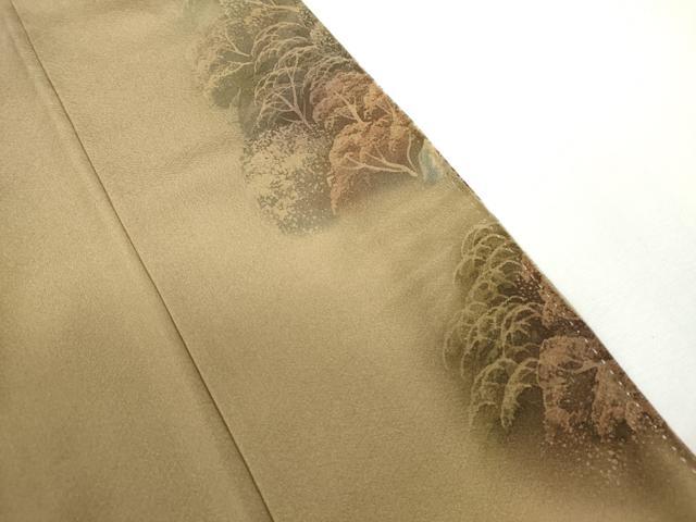 平和屋着物▼訪問着 作家物 手描き 風景花文 暈し染め 正絹 逸品 DABI5348op