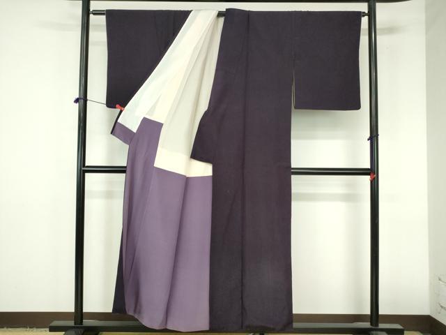 平和屋着物▼上質なお召 縞 銀通し地 正絹 逸品 DABI5365op