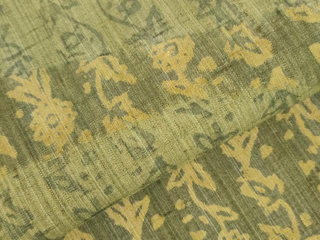 平和屋着物●訪問着 生紬 霞花文 正絹 逸品 DABI5366op