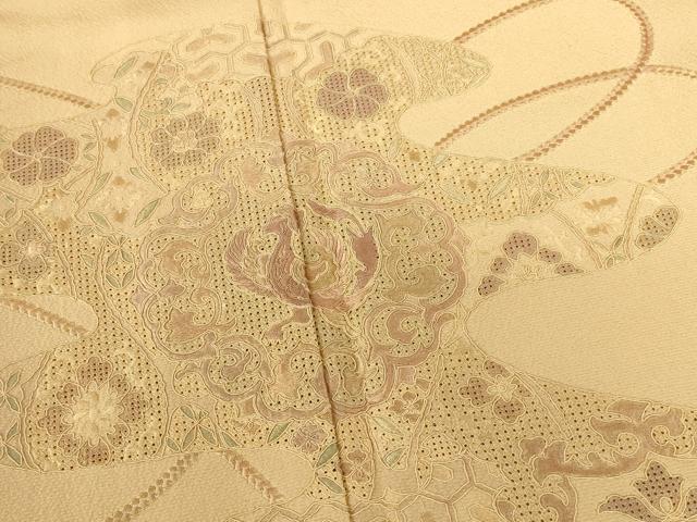 平和屋着物●中国三大刺繍 スワトウ刺繍 汕頭刺繍 総刺繍 訪問着 鳳凰更紗花文 正絹 逸品 DABI5371op